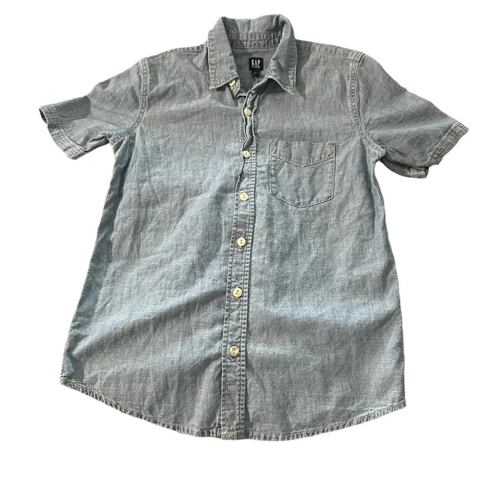 Gap boys size large denim button down shirt